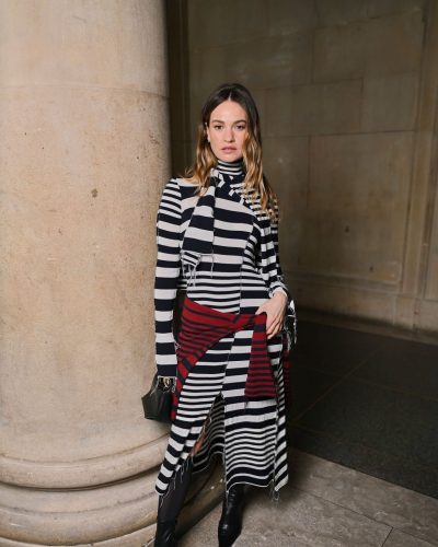 Lily James spotted in stylish look during appearance