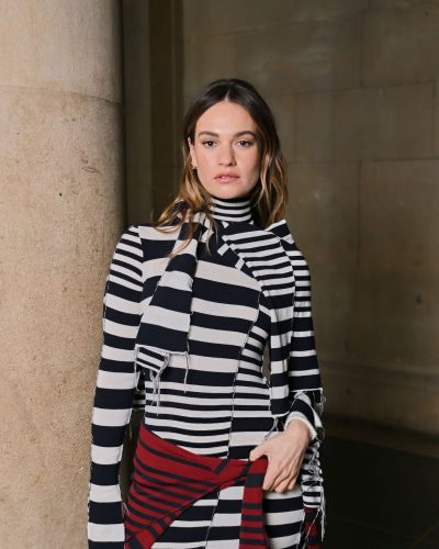 Lily James looks stunning in stylish look