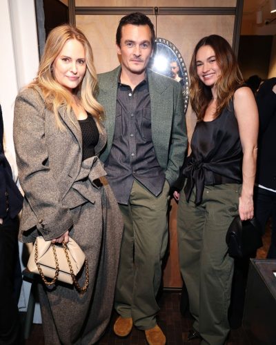 Lily James showcases stylish look