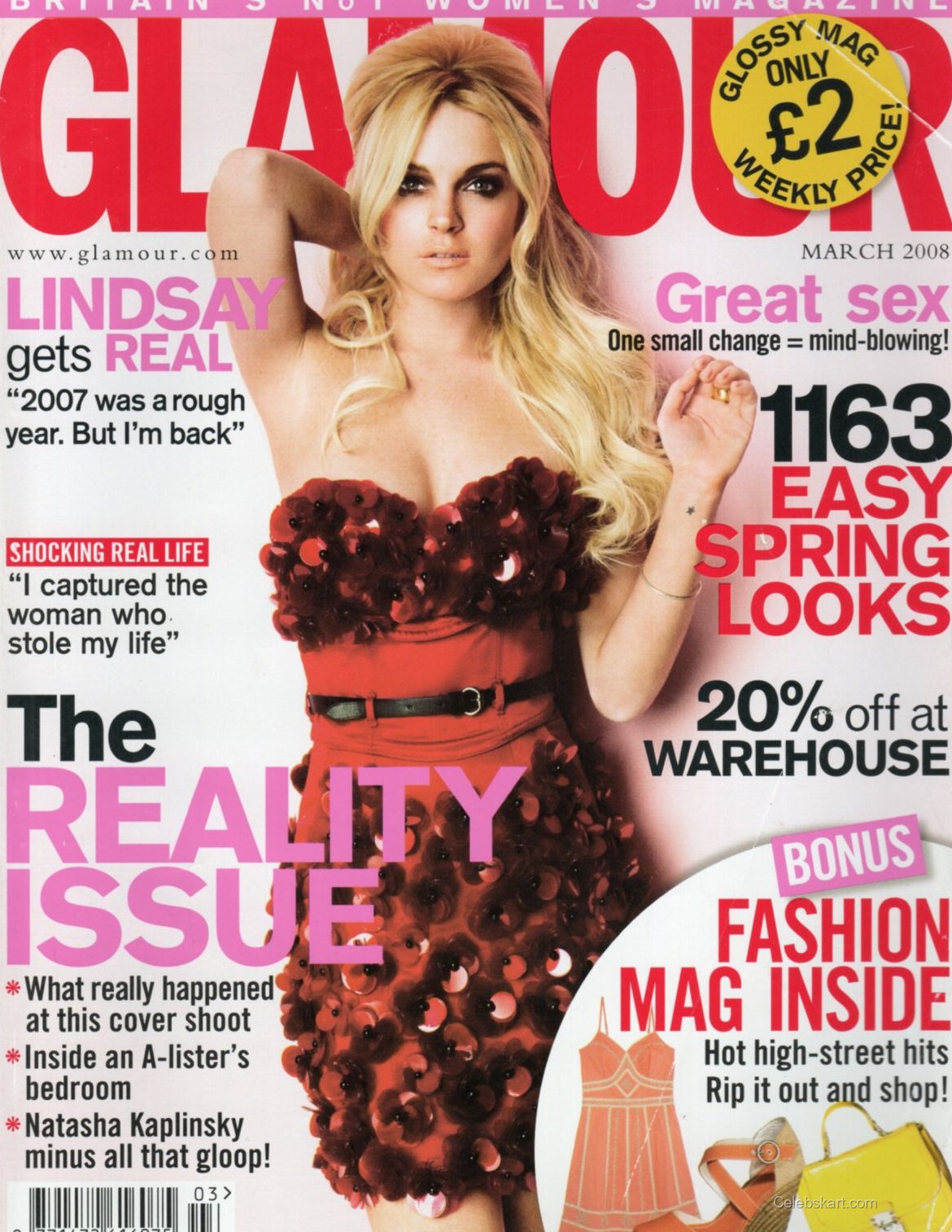 Lindsay Lohan in Glamour UK March 2008 1