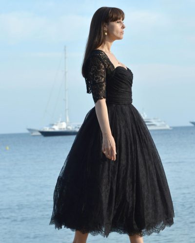 Monica Bellucci wearing stylish look at appearance 2014