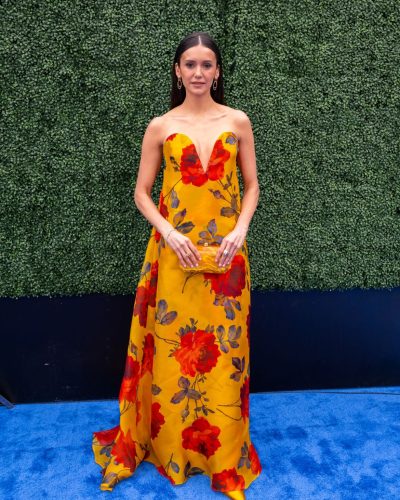Nina Dobrev stuns in stylish look at awards 2026