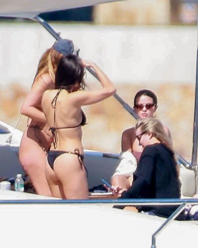 Nina Dobrev spotted in bikini during appearance