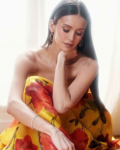 Nina Dobrev showcases photoshoot look