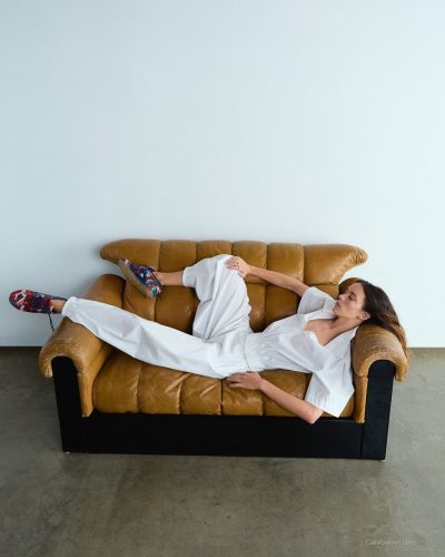 Stacy Martin spotted in magazine look during appearance