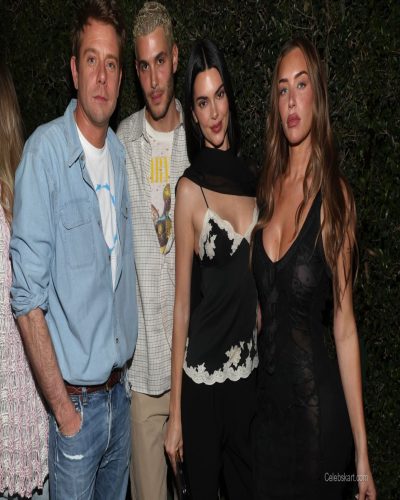 Anastasia Karanikolaou in a black dress with sleek design