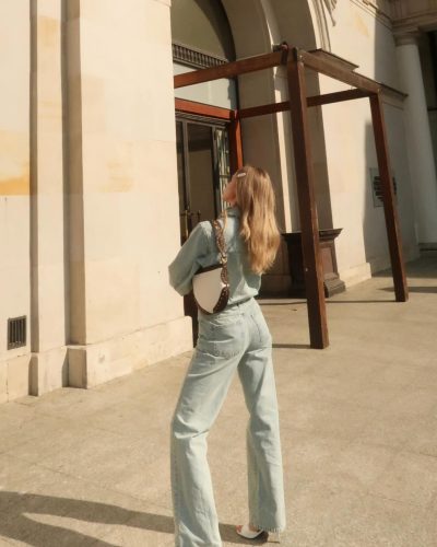 Anna Maria Olbrycht wearing sleek white open-toed heels