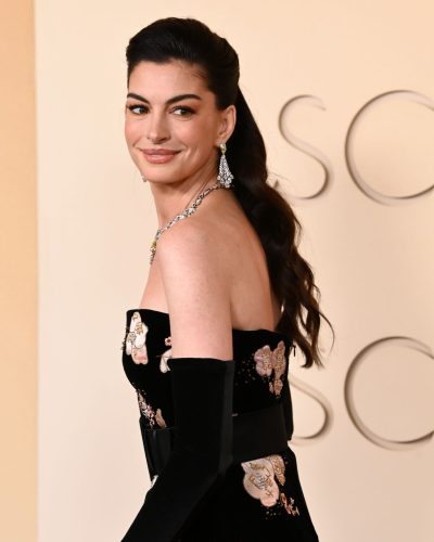 Anne Hathaway wearing stylish look at appearance 2026