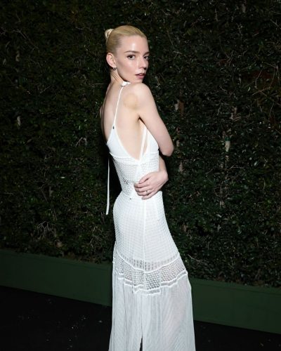 Anya Taylor-Joy relaxed style with light palette