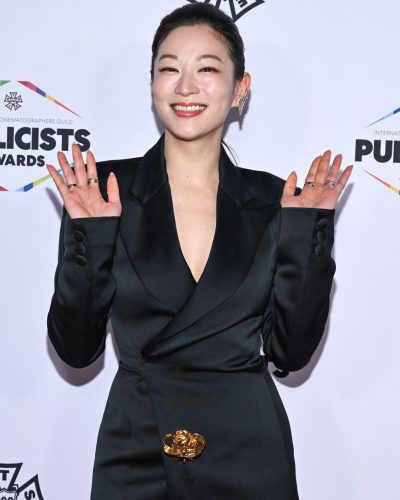 Arden Cho wearing stylish look at awards 2026