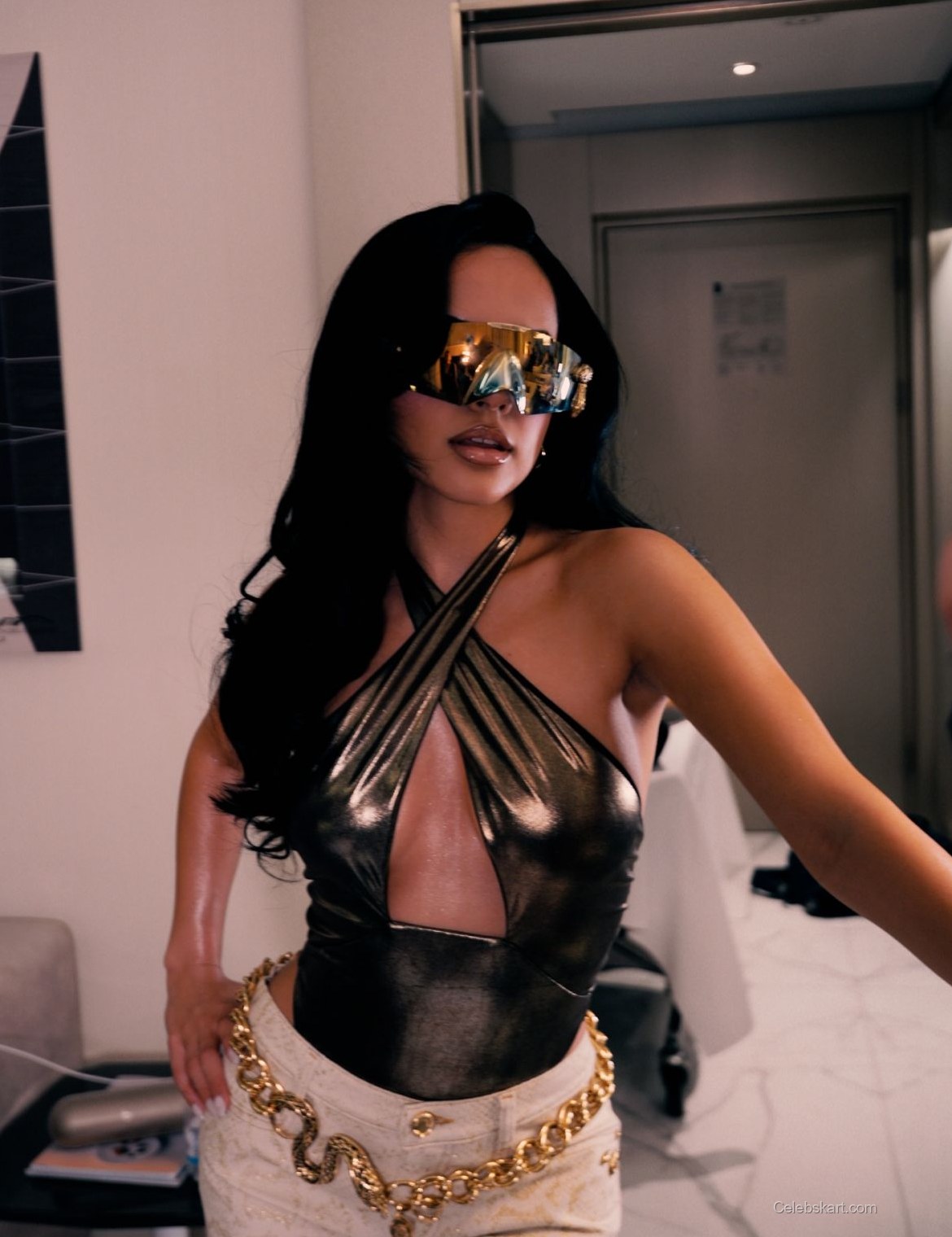 Becky G Red Carpet Look At Oscars Party 2023 13