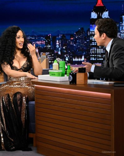 Cardi B Dazzles On The Tonight Show Starring Jimmy Fallon 2023 3