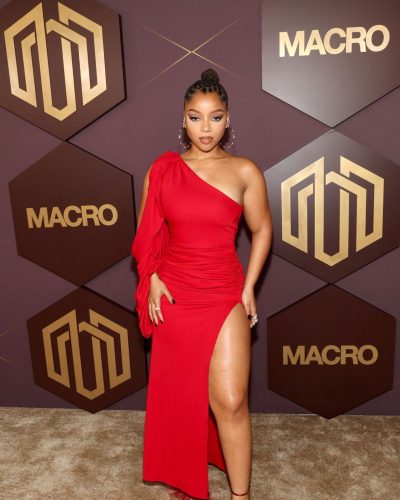 Chloe Bailey Stuns In Red Dress At Pre-oscars Party, March 2026