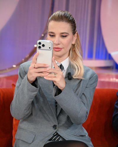 Clizia Incorvia wearing stylish look at appearance 2026