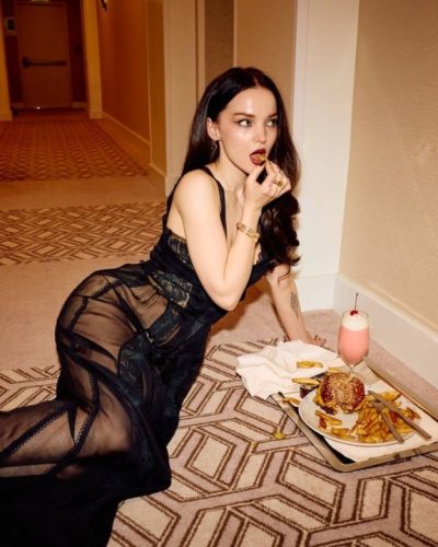 Dove Cameron Stunning In Brown Satin Dress At Remix 2026 2