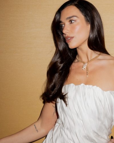 Dua Lipa showcases photoshoot look