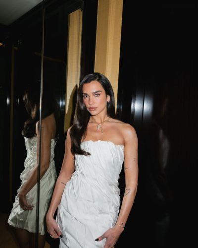 Dua Lipa showcases photoshoot look