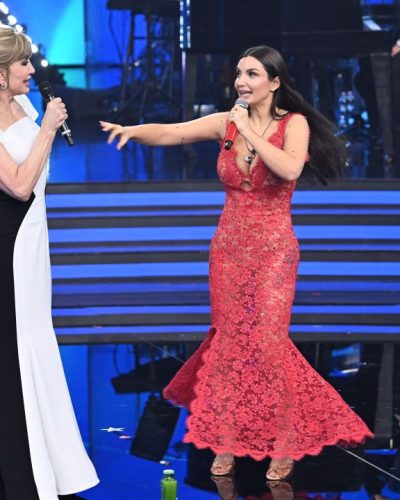 Elettra Lamborghini At Canzonissima 2023 In Stunning Red Dress 5