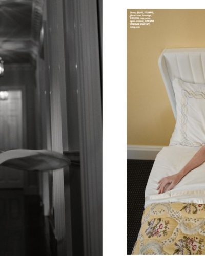 Elizabeth Banks long-sleeve mini dress in eye-catching bright colors