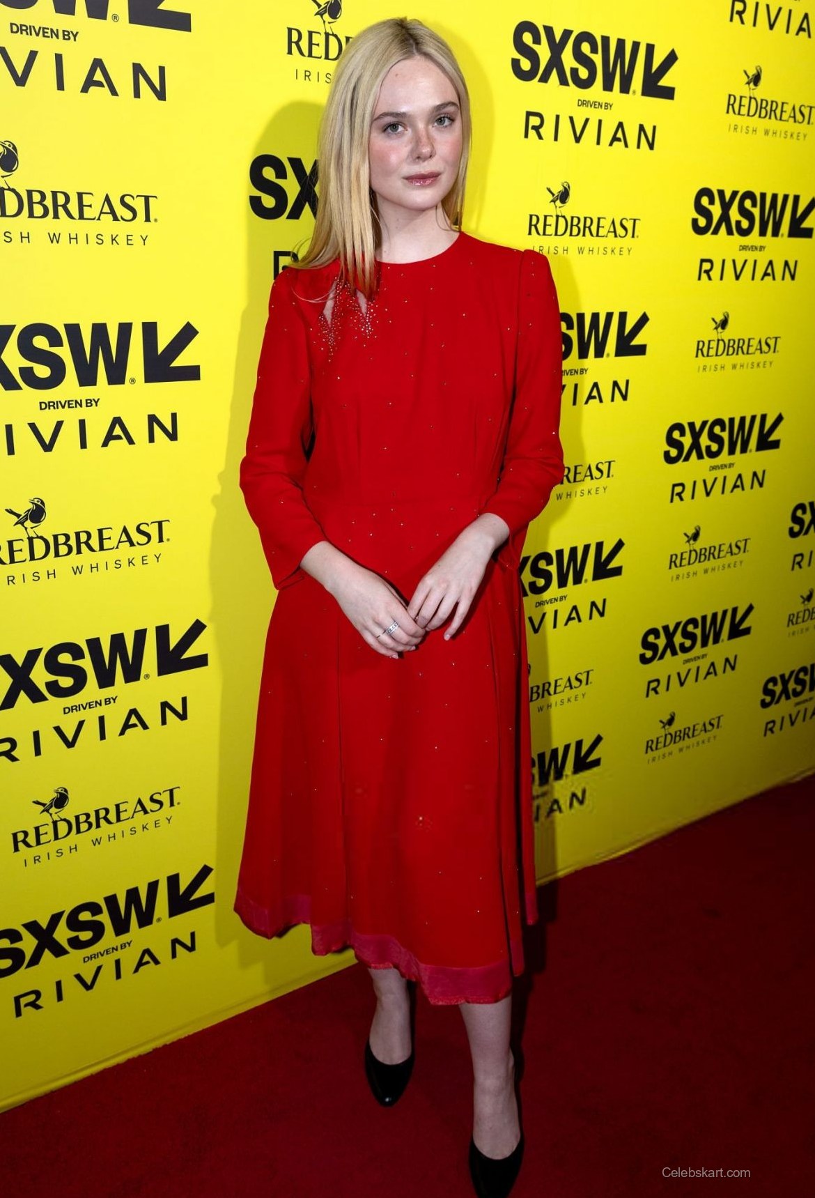 Elle Fanning In Red Dress And Dakota Fanning At Sxsw Premiere, March 2026 4