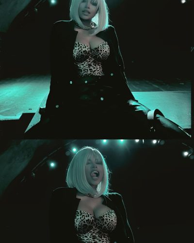 Komal Ilsanker in a trendy high-neck dress with vibrant colors