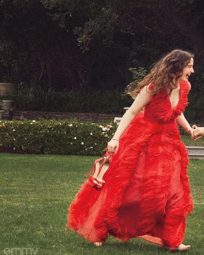 Lucy Halliday golden gown with a modern twist