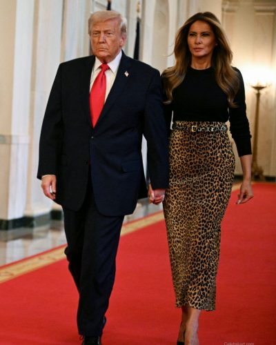 Melania and Donald Trump at White House Event, 2026
