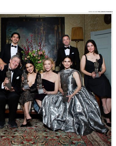 Rachel Zegler black lace dress paired with minimal accessories