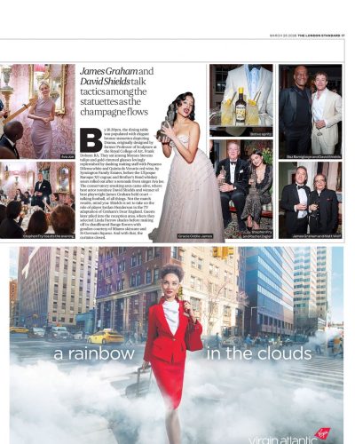 Rachel Zegler black lace dress accentuated by elegant hairstyle