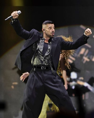 Ricky Martin spotted in stylish look during appearance