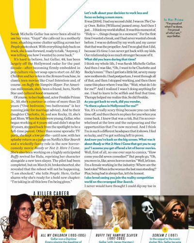 Sarah Michelle wearing magazine look at appearance 2026