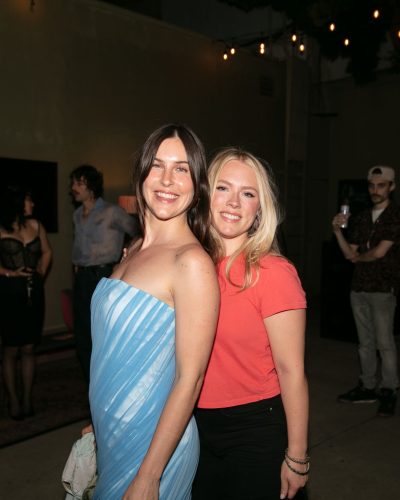 Scout Willis breezy light blue dress with romantic hues