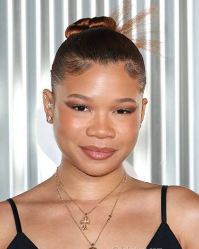 Storm Reid spotted in stylish look during appearance