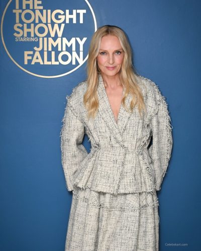 Uma Thurman Dazzles On Jimmy Fallon Show With Striking Outfit, March 2026