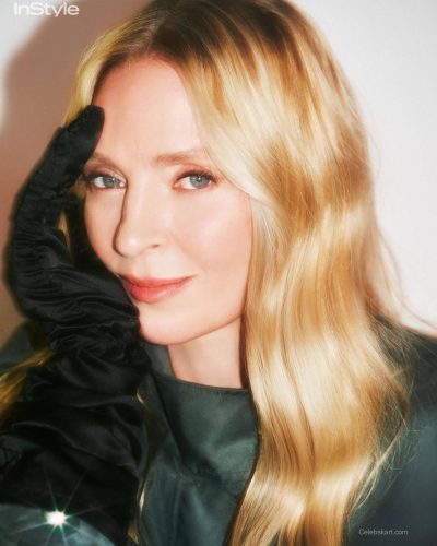 Uma Thurman spotted in magazine look during appearance