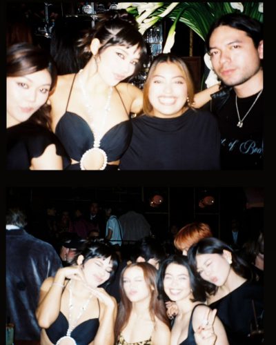 Xochitl Gomez wearing a fitted black dress with unique accents