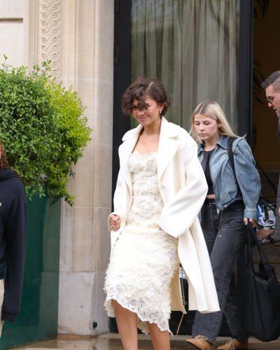 Zendaya Dazzles In White Outfit At Paris Event 2023 10