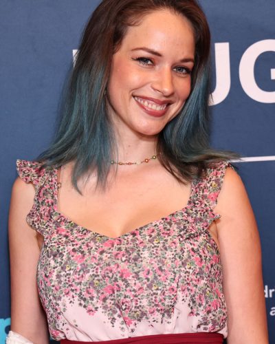 Alexis Knapp floral gown featuring intricate patterns and soft hues