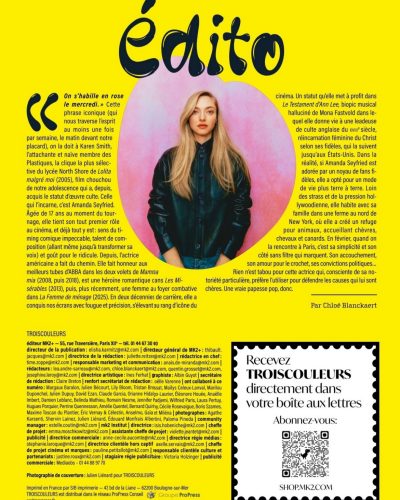 Amanda Seyfried In Troiscouleurs Magazine 2026 picture 6