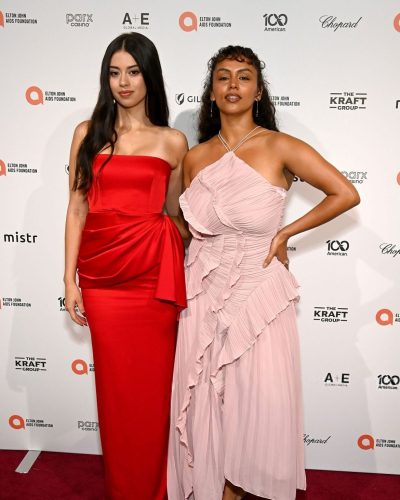 Amber Midthunder showcases red dress