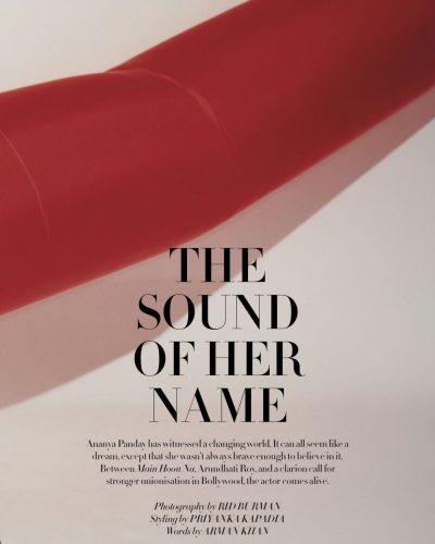 Ananya Panday in bold plaid jacket paired with flowing skirt