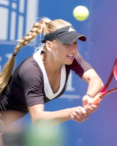 Anna Kournikova wearing stylish look at appearance 2023