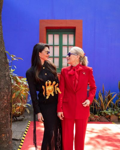 Meryl Streep sophisticated black gown with striking silhouette