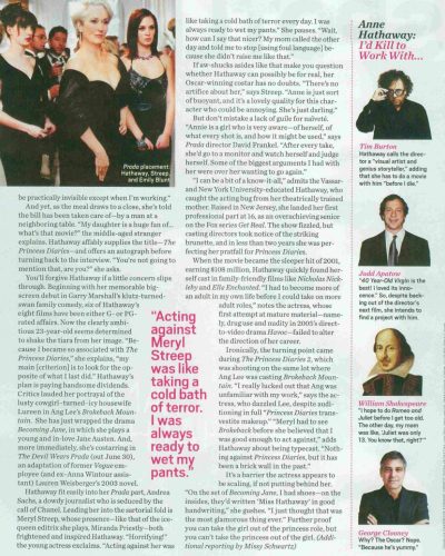 Anne Hathaway In Entertainment Weekly 2006 image 3