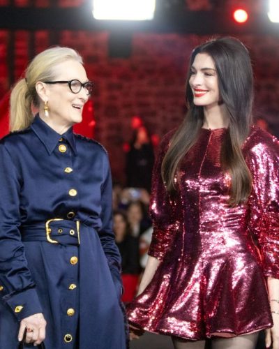 Anne Hathaway & Meryl Streep At Devil Wears Prada 2 2023