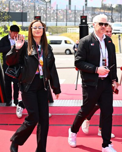 Brie Larson modern glasses complementing her casual attire