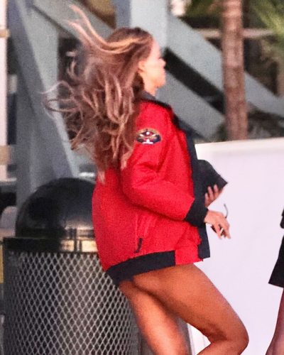 Brooks Nader Sizzles In Red Swimsuit At Baywatch 2023 5