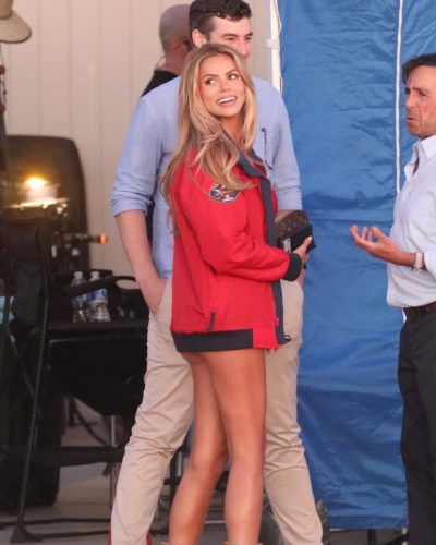 Brooks Nader Sizzles In Red Swimsuit At Baywatch 2023 6