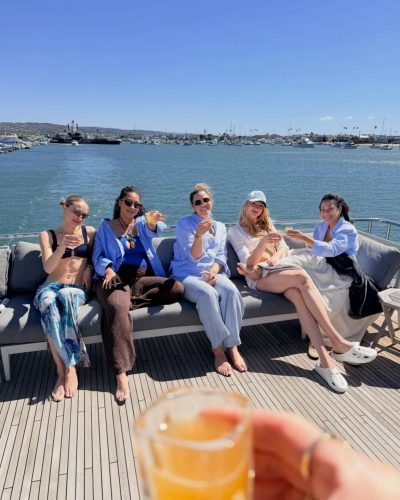 Cameron Brink dressed in a chic lace top and shimmering skirt.