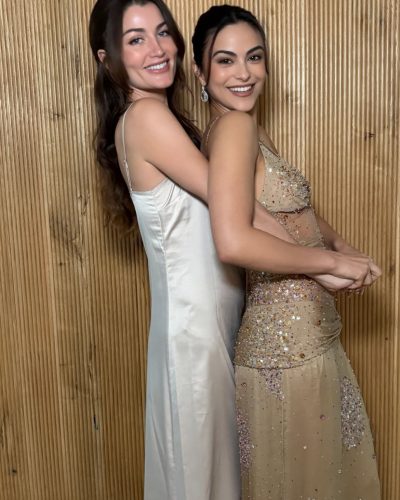 Camila Mendes in a stunning mesh gown with elegant features